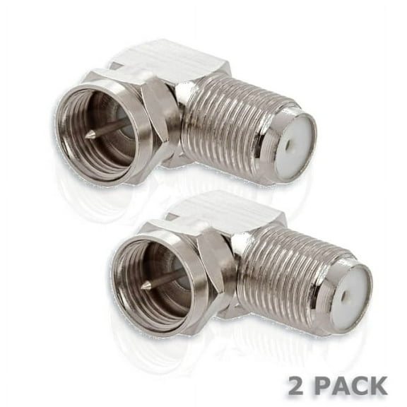PREMISA F-TYPE Right Angle Cable Connector with 2 Pack