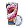 thumbnail image 2 of Fotbe Starry Sky Pine Tree Donut Pattern 20 oz Tumbler Stainless Steel Vacuum Insulated Coffee Ice Cup Double Wall Travel Flask Leak-proof Coffee Cup-Straw Three-piece Set, 2 of 8