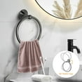 thumbnail image 6 of 8 Pieces Bathroom Hardware Set Brushed Nickel Adjustable Expandable Towel Bars Towel Ring Wall Mount Toilet Paper Holder Towel Hooks Towel Racks Hand Towel Holder (8 Pcs Black), 6 of 12
