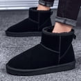thumbnail image 1 of Botas de nieve para hombre, de invierno, acolchadas, cálidas, de cuero, a la moda, botas cortas para mujer, para estudiantes, zapatos de algodón con fondo suave y frío, 1 of 5