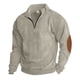 thumbnail image 1 of pstuiky mangas largas para hombre, Sudadera informal de pana con cuello alto, cremallera y manga larga para hombre salir tops xl, 1 of 7