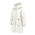 thumbnail image 3 of iHPH7 Long Puffer Coat Women Parkas for Women Warm Clothes for Women Warm Jackets for Women Womens Winter Clothes Hooded Puffer Jacket Women Puffer Jacket Womens White XXL, 3 of 9