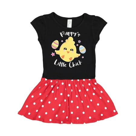 

Inktastic Happy Easter Pappy s Little Chick Gift Toddler Girl Dress
