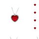 thumbnail image 3 of Collar de aleación para mujer Minnieouse colgante en forma de corazón Rojo 10Conjunto, 3 of 6