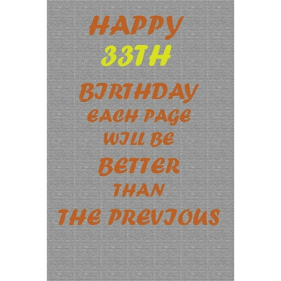 Happy 33th Birthday!, (Paperback)