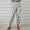 Gray, variant on QUINDOS Women Pants Taper Ankle Length High Waisted Activewear Sweatpants Cotton Linen Print Athletic Fit Pants with Pockets