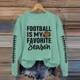 thumbnail image 2 of WEAIXIMIUNG Chandail en Molleton pour Femmes Zip Up Manches Longues Col Rond Chandails en Molleton Décontractés Imprimé Graphique de Football Pull Léger Blouse Top, 2 of 4