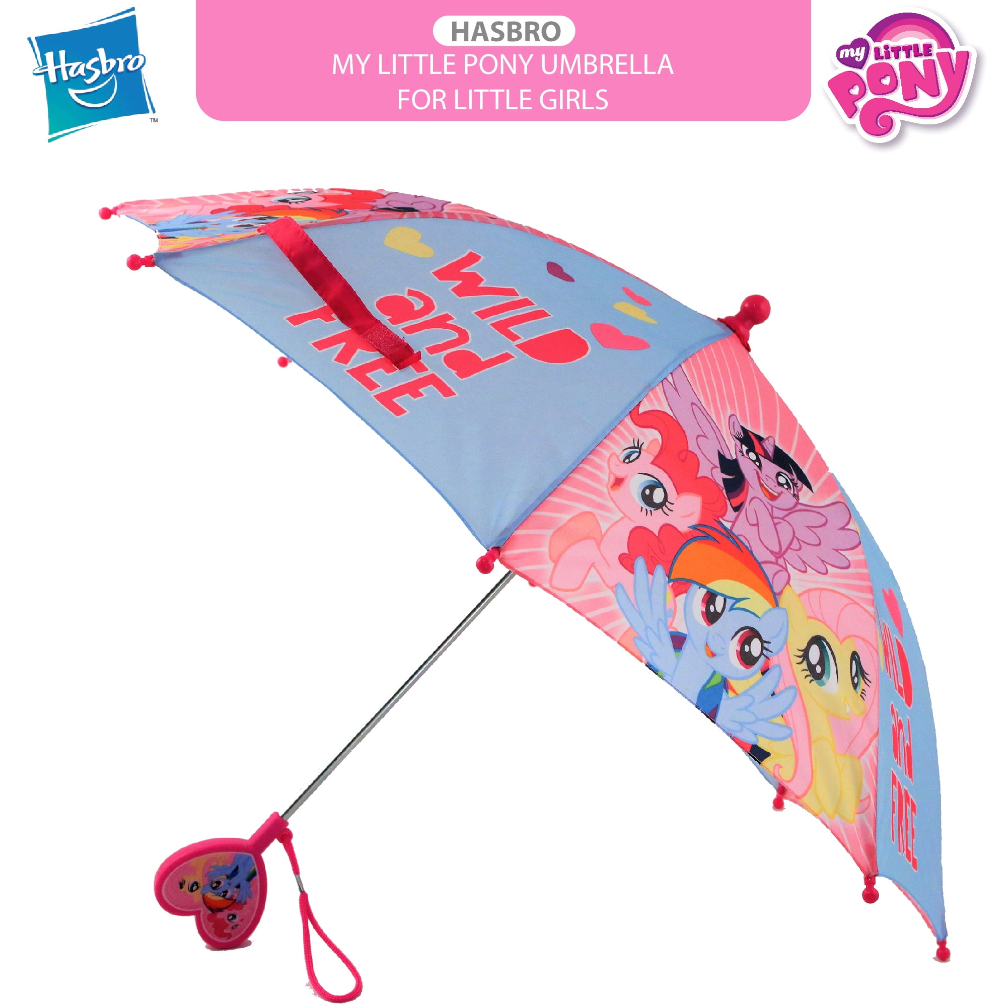 Age 2-7 Hasbro Little Girls My Little Pony Slicker and Umbrella Rainwear Set