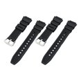thumbnail image 1 of Reloj de pulsera de goma Sunnimix con Hebilla de acero inoxidable 1,8 cm Argenta negra, 1 of 7