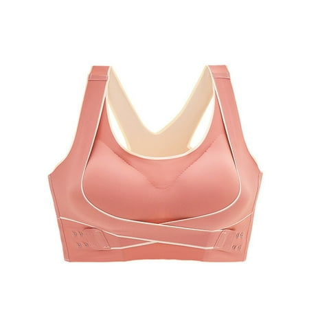 Bigersell Push up Padded Bra On Sale Women s Solid Color Wireless Bra Push Up Breathable Thin Sports Bra Balconette Bra Style F-958 Pinks L