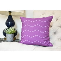 18 x 18 inch, Harlequin Stripe Geometric Print Pillow, Purple