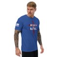 thumbnail image 4 of JESUS IS KING Fitted mens T-shirt (Royal Blue, XS), 4 of 4