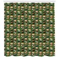 thumbnail image 3 of Ambesonne Sushi Shower Curtain, Seafood Rolls on Green Shade, 69"Wx70"L, Multicolor, 3 of 3