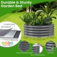 thumbnail image 2 of Mocogarden 17" Tall Metal Raised Garden Bed 42" Round Outdoors Galvanized Planter Raised Bed Box with Heavy-Duty Rubber Edging for Planting Vegetables and Herb(Deep Gery), 2 of 8