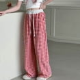 thumbnail image 6 of Iyufng Summer Girls' Checkered Drawstring Pants, 6 of 7