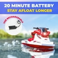 thumbnail image 2 of Force1 Remote Control Boat Wave Speeder 1:42 Scale High-Speed Racing Rechargeable Toy (Red), 2 of 8