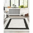 thumbnail image 4 of Unique Loom Chindi Jute Collection Area Rug (4' 1" x 6' 1" Rectangle White and Black/Black), 4 of 8