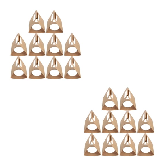 Raindrops 20 pcs Kraft Drink Carrier With Handles Coffee Cup Holder Single Assemblable Disposable Paperboard Drink Holders Great For Drink Food Milk Tea Takeaway Container