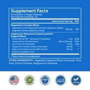 Selerb 4-in-1 Magnesium Complex Capsules – 300mg Magnesium with B6, D3, Zinc, Slippery Elm & DGL – Supports Sleep, Relaxation & Muscle Health – 90 Ct