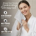 thumbnail image 6 of RIVERSIDE 12 Pack Luxury Washcloths 12x12 with Soft Cotton 400 GSM Quick Dry and Absorbent for Face & Body - White, 6 of 9