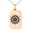 Rose, variant on Stainless Steel Nautical Ship Helm Wheel Engraved Small Rectangle Dog Tag Charm Pendant Necklace