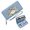 Blue, variant on GEEAD Slim Zippered Purse with Wrist Strap Removable Wrist Strap for Women Cat Black Background Floral Wreath Portable Change Foreskin Clip Zipper Coin Pocket