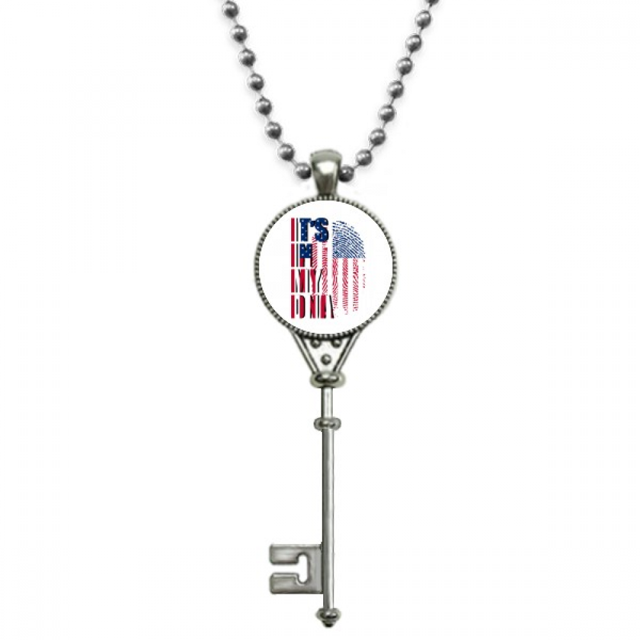 Gene of flag Colgante Collar Vintage Llavero Plata Joyas Unbranded M