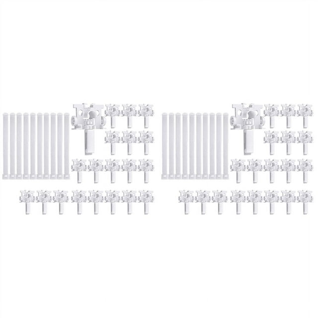Vertical Blind Repair Carrier with Stem Vertical Blinds Repair Kit White Blinds Replacement Parts 40Pcs