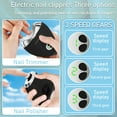 thumbnail image 4 of Aorsher 2 In 1 Electric Nail Clippers for Seniors Adult, 3 Speeds Mango Rechargeable Nail Clipper with Led Light and Storage, Low Noise, Smooth Nail Effect, Safe Use, 4 of 12