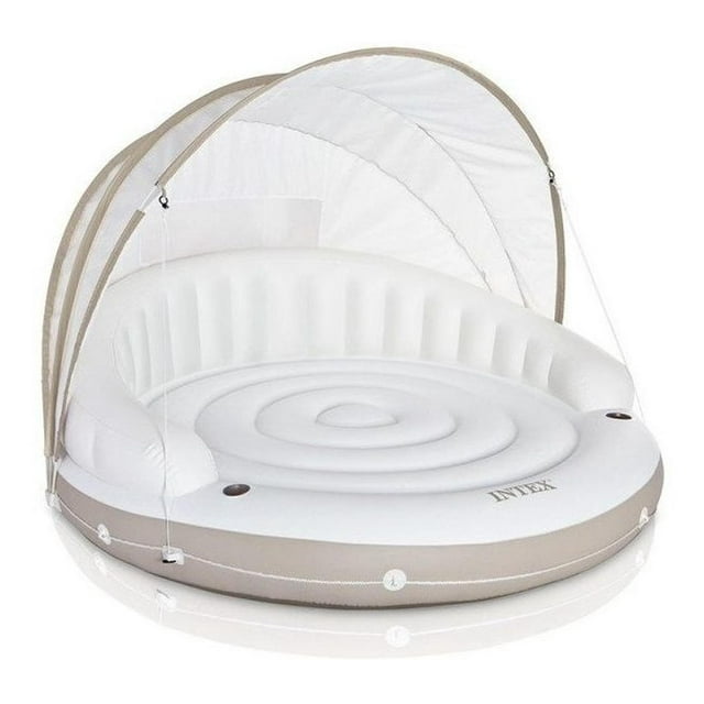 Colchon Isla Inflable Flotador Con Techo Canopy Lounge Intex Intex 58292EU