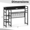 thumbnail image 3 of Costway Desk Shelf 4-Tier Desktop Display Rack with Metal Grid Panel & 6 Hooks Black, 3 of 10