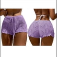 thumbnail image 2 of Traje de Baño Bikini de Punto con Cintura Alta y Aberturas para Mujer. Púrpura M, 2 of 7