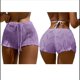 thumbnail image 2 of Traje de Baño Bikini de Punto con Cintura Alta y Aberturas para Mujer. Púrpura L, 2 of 7