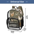 thumbnail image 4 of PVC Transparent Backpacks Clear Backpack for Travel and Outings Chickens with Wildflowers and Grasses, 4 of 7