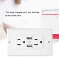 thumbnail image 3 of Chargeur Mural USB Adaptateur de Prise de Protection contre les Surtensions Double Ports USB Station de Charge, 3 of 8