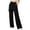 Black, variant on HAiming Women High Waisted Drawstring Wide Leg Cargo Pants Trendy Casual Solid Color Pants with Pockets