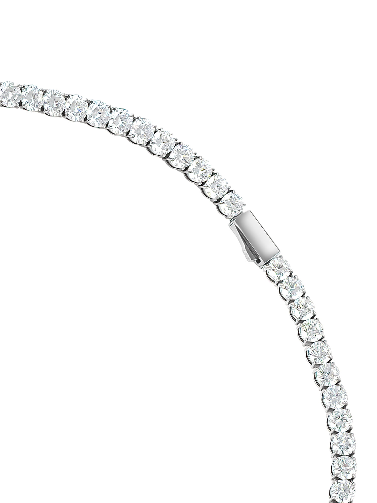 Brilliance Fine Jewelry Men’s Stainless Steel CZ 7 mm Necklace, 22″