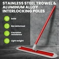 thumbnail image 6 of Concrete Bull Float, 48''x12'' Round End Stainless Steel Concrete Float Tool Cement Tool,Cement Trowel Tools Float Bracket, Handle Concrete Tools Finishing with 4 x 59.4'' Handles, 6 of 6