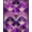 Purple, Pattern 6, variant on ODIKA 4'x6' Machine Washable Non-Slip Area Rug, Art Garden Geometric Floral Composition High Traffic Rug, White, 218417