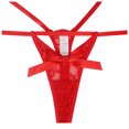 thumbnail image 4 of Women's Christmas Lace Thong Low Rise Bow Tie Underpants, 4 of 7