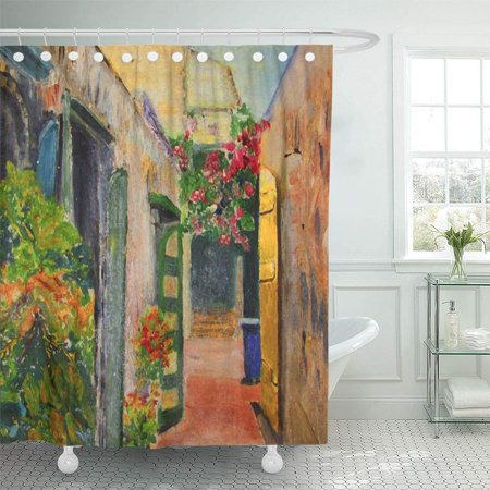 Yusdecor Flowers St Croix Alley Floral Paintings Caribbean Sea Ocean Bathroom Decor Bath Shower Curtain 60x72 Inch Walmart Canada