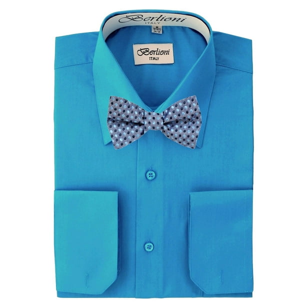 turquoise shirt with tie