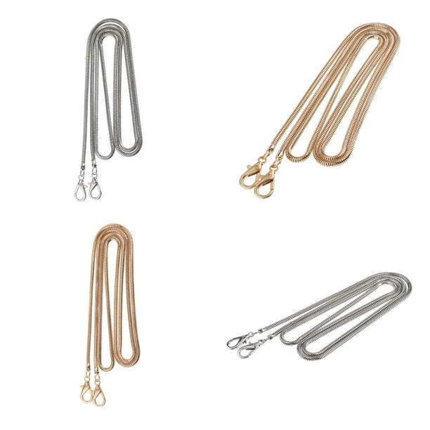 4 piezas de repuesto para bolsa, cadena, asa, correa, cadena de serpiente para de mano, 120 cm