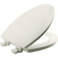 thumbnail image 3 of Bemis Elongated Enameled Wood Toilet Seat in Biscuit with Easy•Clean? Hinge, 3 of 5