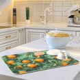 thumbnail image 6 of Yayeee Dish Drying Mat for Kitchen Counter Ultra Absorbent Easy Clean Pad 18x16", Orange Tree Pattern, 6 of 7