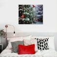 thumbnail image 4 of Nawypu  Christmas Tree &amp; Cardinal Birds Canvas Print Snowy Winter Forest Pine Trees winter Scene Wall Art Measures, 4 of 4
