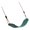Green, variant on Outdoor Swing Seat with EVA Soft Board and Braided Rope, Backyard Seat for Patio Balcony Recreation