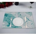 thumbnail image 1 of YUSDECOR Turquoise Liquid Acrylic Painting On Canvas Kitchen Dining Table Mats Placemats Size 12x18 Inches, Set of 2 Pieces, 1 of 2