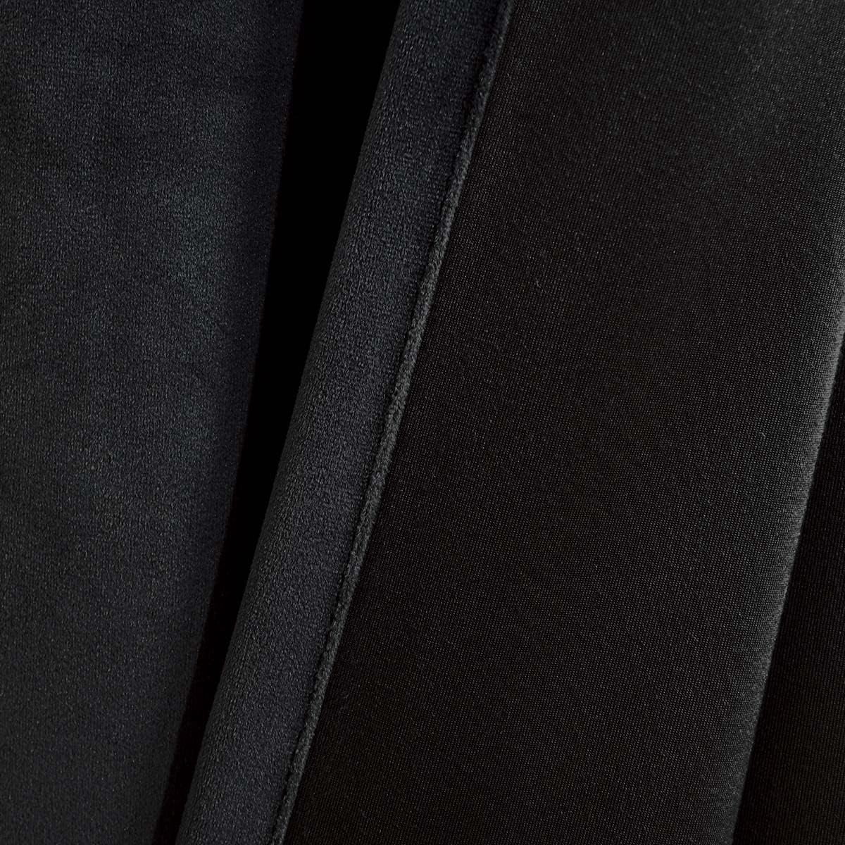 Sheetsnthings Velvet Heavyweight Grommet Top Window Curtains, Set of 2 (52"Wx63"L) Solid Panels, Black