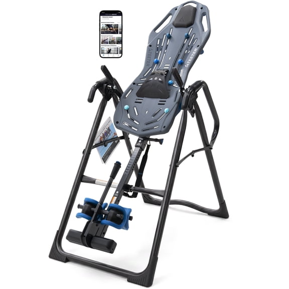 Teeter FitSpine X3 Inversion Table w/ Accessories for Back Pain Relief, Deluxe Easy-Reach Ankle Lock, FDA Registered, UL Safety Certified, 300 lb Capacity, Designed & Patented in USA